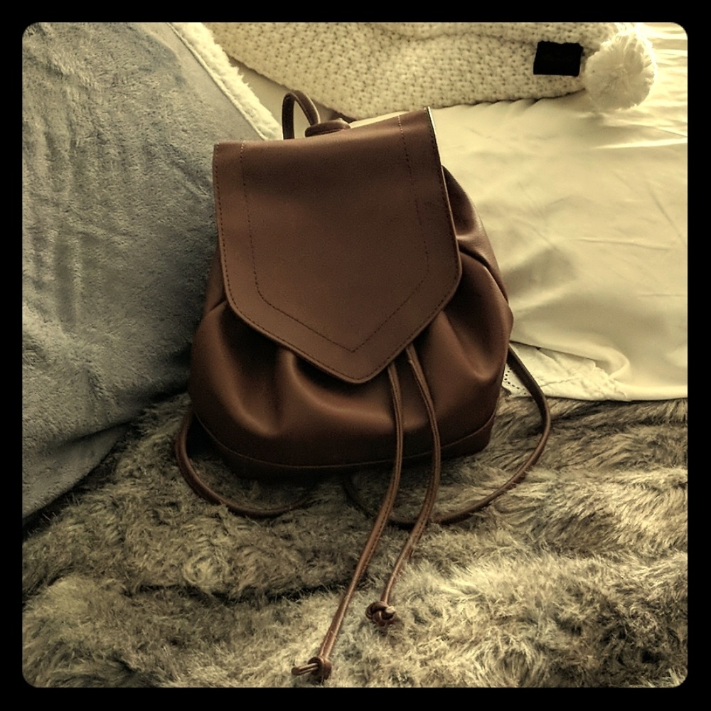 Faux Leather Backpack 👀